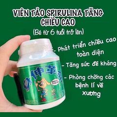 Viên tảo Shinshin Kakumei chắc xương và tăng chiều cao, phù hợp cho bé từ 6 tuổi.
