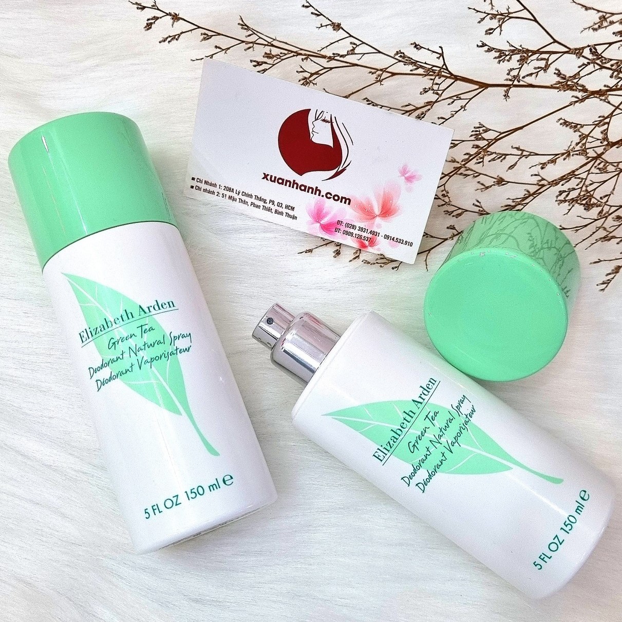 Xịt khử mùi Elizabeth Arden Green Tea Natural kháng khuẩn, thơm mát, 150ml