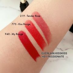 Set son Guerlain KissKiss from Paris trẻ trung, gợi cảm và cuốn hút, #001 Passionate Kiss.