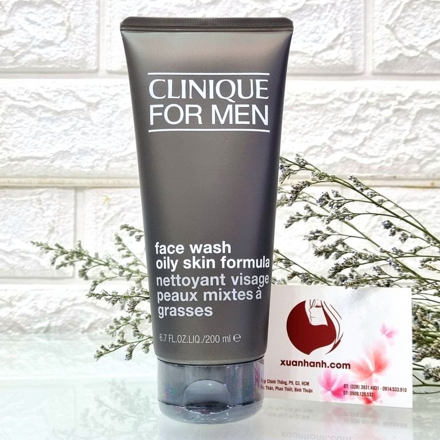Rửa mặt Clinique For Men Face Wash Oily Skin Formula kiểm soát dầu mụn, 200ml