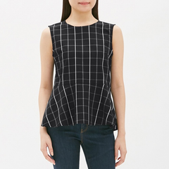 Áo Gu dạng Peplum nhẹ tôn dáng, thoải mái, dễ kết hợp hợp đồ, BLACK, size L