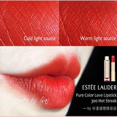 Son Estee Lauder Pure Color Love 300 Hot Streak cam đỏ, matte.