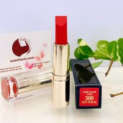 Son Estee Lauder Pure Color Love 300 Hot Streak cam đỏ, matte.