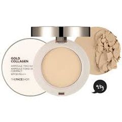 Phấn phủ nền che khuyết điểm The Face Shop Gold Collagen SPF30 PA+++, N203