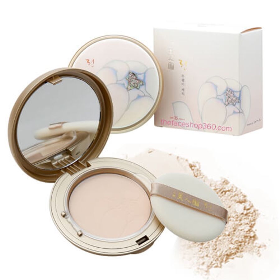 Phấn phủ The Face Shop Đông Y SPF35/PA+++ dùng được cả dạng ướt và khô, NB21