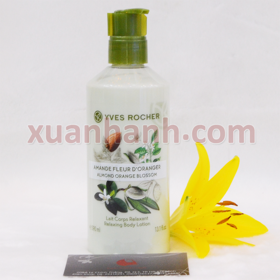 Sữa dưỡng thể Yves Rocher Almond-Orange hương hạnh nhân thanh mát, 390ml.