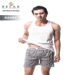 Áo thun lót Nam Relax - RA001 cotton 100% kiểu dáng Ba lỗ, size M 