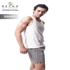 Áo thun lót Nam Relax - RA001 cotton 100% kiểu dáng Ba lỗ, size L 