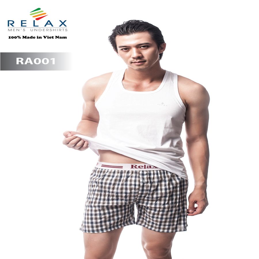 Áo thun lót Nam Relax - RA001 cotton 100% kiểu dáng Ba lỗ, size XXL