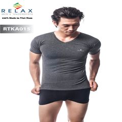 Áo thun Relax tay ngắn, cổ tim, vải co giãn, thoáng mát, RTKA015 size M 