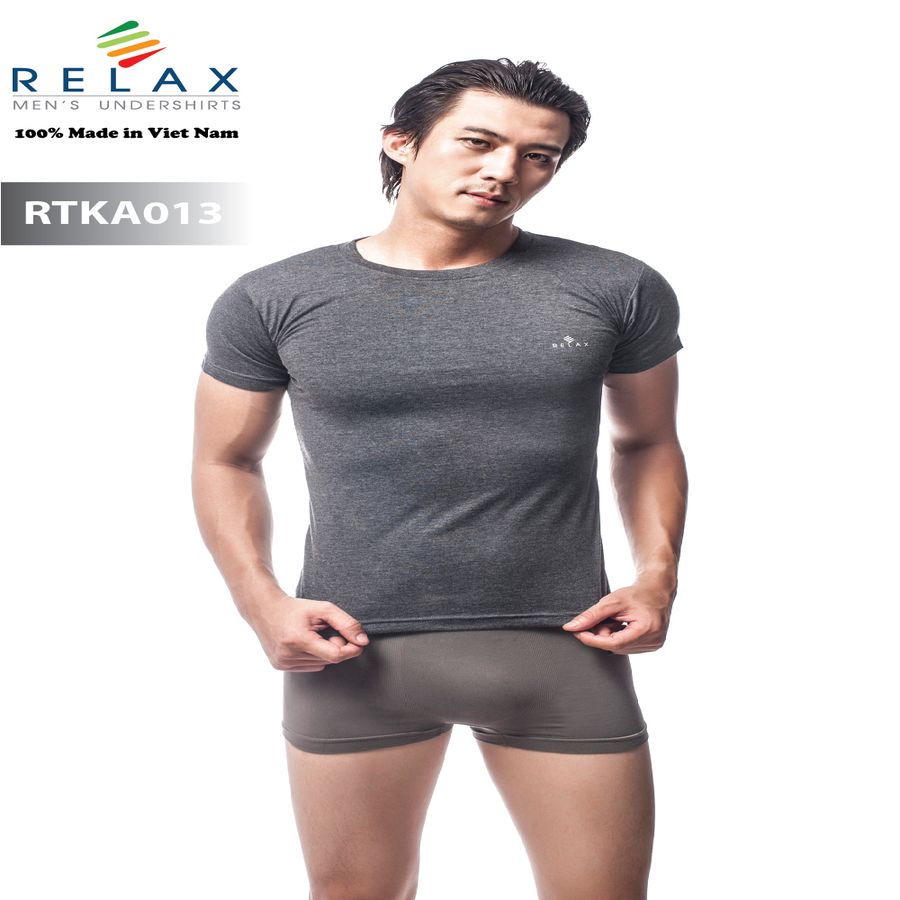 Áo thun Relax tay ngắn, cổ tròn, vải co giãn thoáng mát - RTKA013 size L - MUA 1 TẶNG 1
