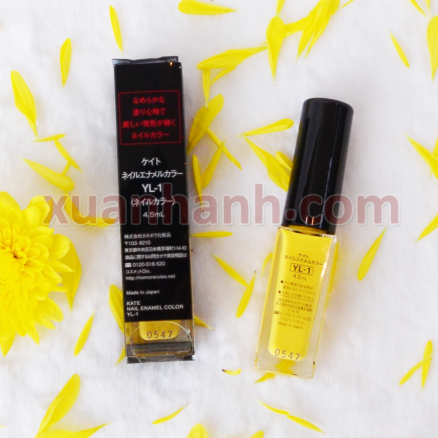 Sơn móng Kanebo Kate Nail Color YL1 vàng tươi, màu độc đẹp lạ