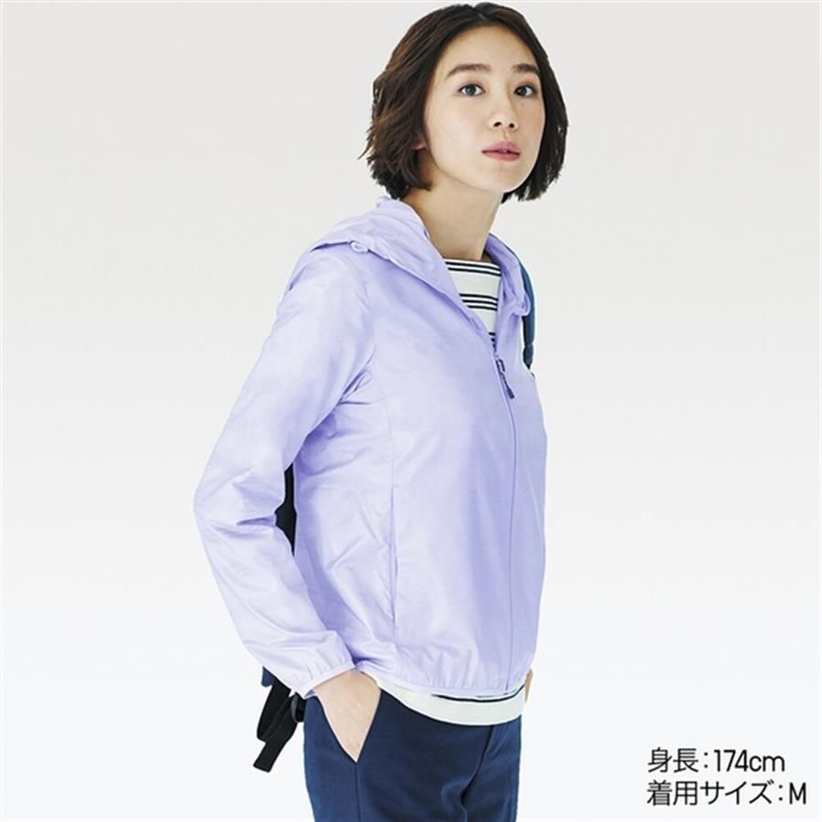 Áo gió Uniqlo chống nắng, cản mưa, gió, bụi...siêu thoáng, nhẹ, M, Purple