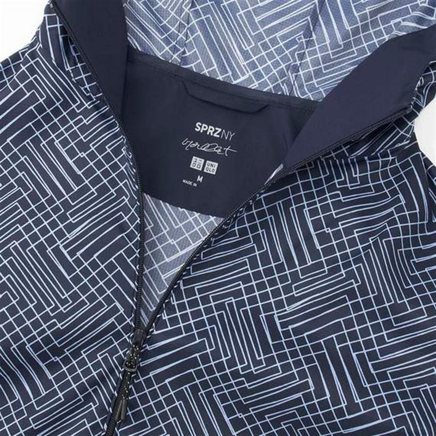 Áo gió Uniqlo chống nắng, cản mưa, gió, bụi...siêu thoáng, nhẹ, M, Caro Navy