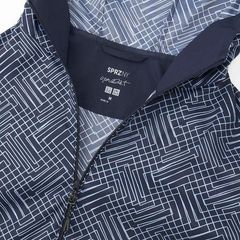 Áo gió nữ Uniqlo chống nắng, cản mưa, gió, bụi...siêu thoáng nhẹ, Caro Navy size S