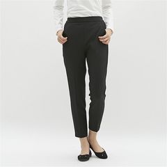 Quần tây Gu đen lưng thun dẹp bản rộng 3cm lưng cao, thoải mái, size XL