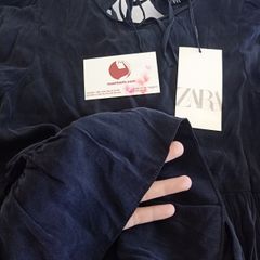 Áo Zara voan cao cấp màu đen đơn giản, thanh lịch, dễ phối đồ, size XS 