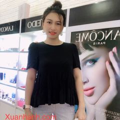 Áo Zara voan cao cấp màu đen đơn giản, thanh lịch, dễ phối đồ, size XS 
