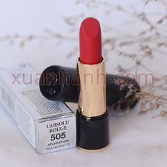Son Lancome L'absolu Rouge Drama Matte #505 Adoration đỏ ánh cam tuyệt đẹp