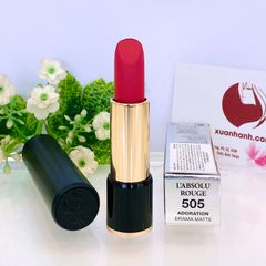 Son Lancome L'absolu Rouge Drama Matte #505 Adoration đỏ ánh cam tuyệt đẹp