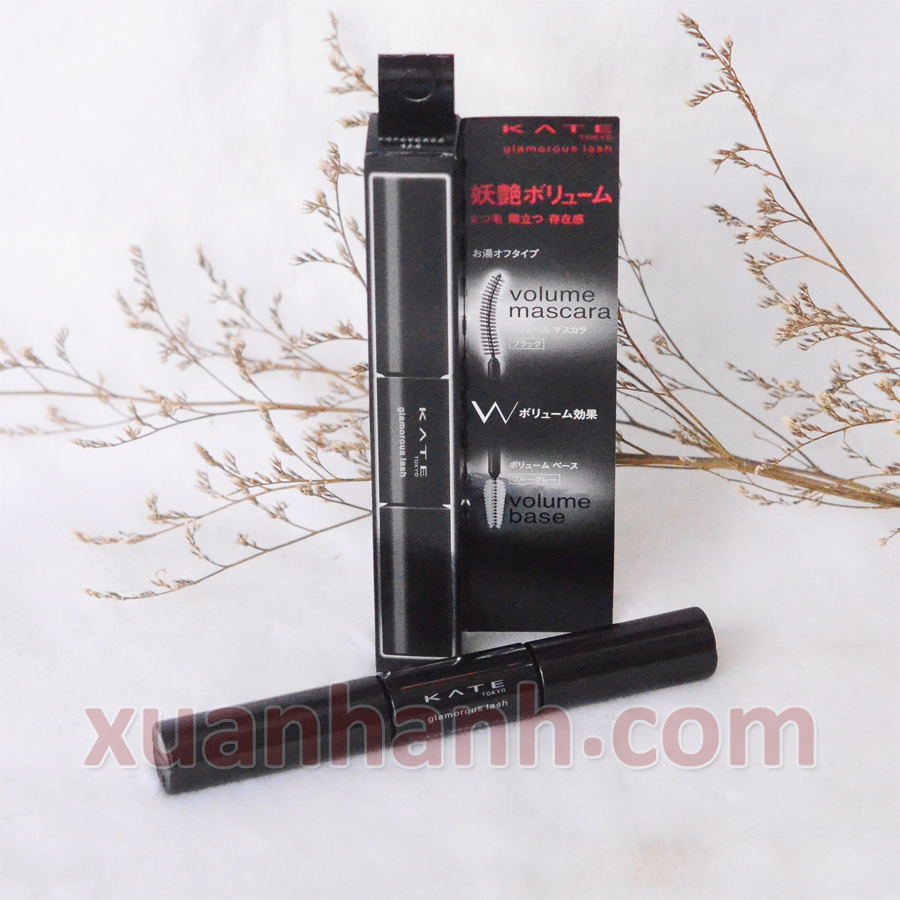 Mascara Kanebo Kate Glamorous Lash + Base (2in1) làm dày và cong mi BK1
