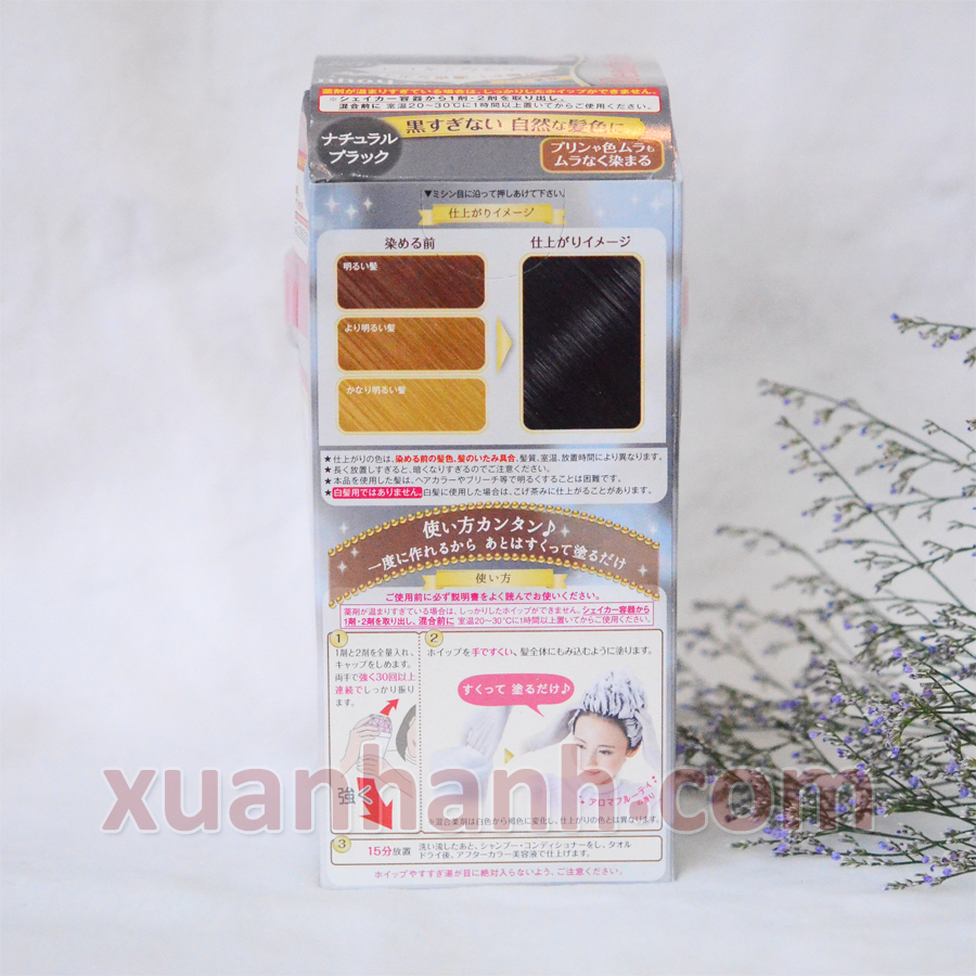 Thuốc nhuộm tóc Beauty Labo thành phần thiên nhiên, màu đen tự nhiên #Natural Black