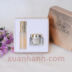 Kit 2sp mini Dior Prestige La Crème dưỡng trắng chống lão hóa, mờ đốm nâu 