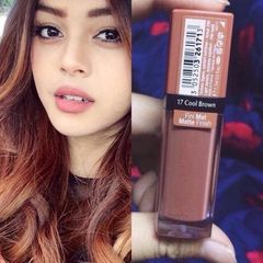 Son Bourjois Rouge Edition Velvet chất kem, bám môi, lì #17 Cool Brown nude đất