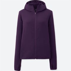Áo chống nắng Uniqlo Airism thun lạnh thoáng mát, co giãn tốt, #77 Purple size S