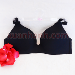 Áo ngực Uniqlo Wireless Bra Beauty Light không viền, không gọng, #Black - size XL