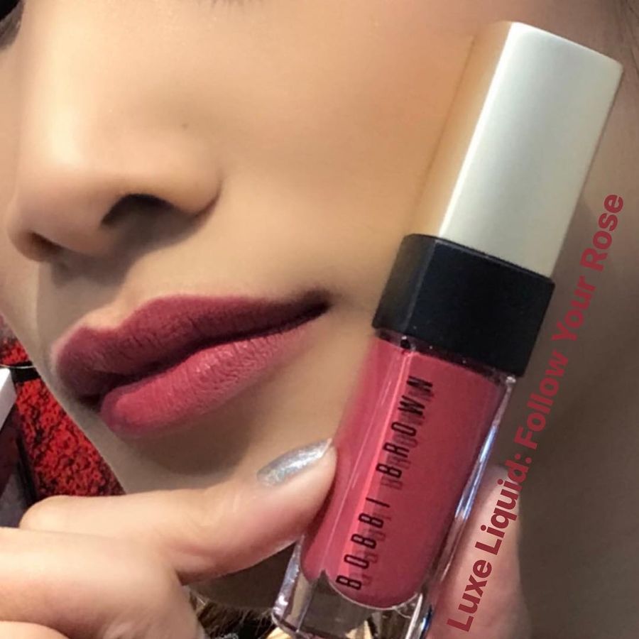 Son kem lì Bobbi Brown Luxe Liquid Lip Velvet Matte siêu lâu trôi hồng môi #Follow Your Rose