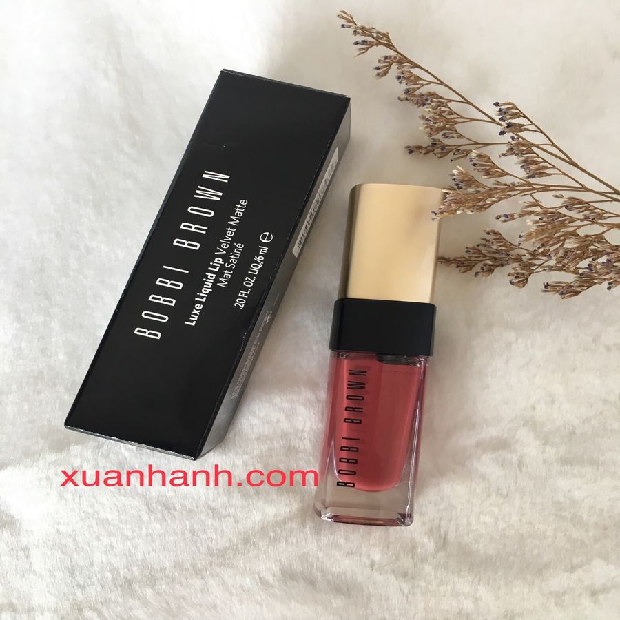 Son kem lì Bobbi Brown Luxe Liquid Lip Velvet Matte siêu lâu trôi hồng môi #Follow Your Rose