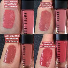 Son kem lì Bobbi Brown Luxe Liquid Lip Velvet Matte siêu lâu trôi hồng môi #Follow Your Rose