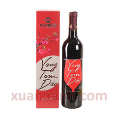 Rượu vang đỏ Tam Đảo Honeco từ dịch nho, trái cây, mật ong thơm ngon, 750ml