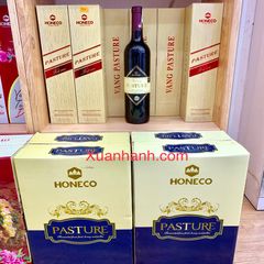 Rượu vang đỏ Pasture Honeco từ nho tươi uống rất ngon ngọt, đẹp da, 750ml
