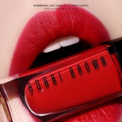 Son kem lì Bobbi Brown Luxe Liquid Lip Velvet Matte siêu lâu trôi #Starlet Scarlet