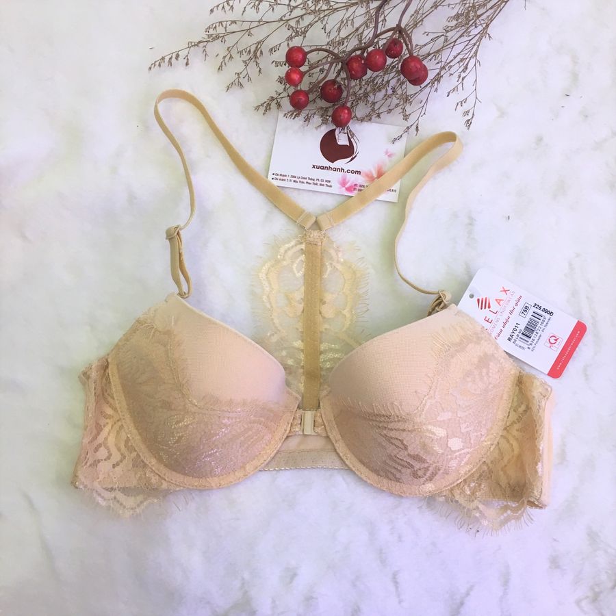 Áo ngực nữ Relax RAY011 demi phối ren, dây chéo sau quyến rũ B75