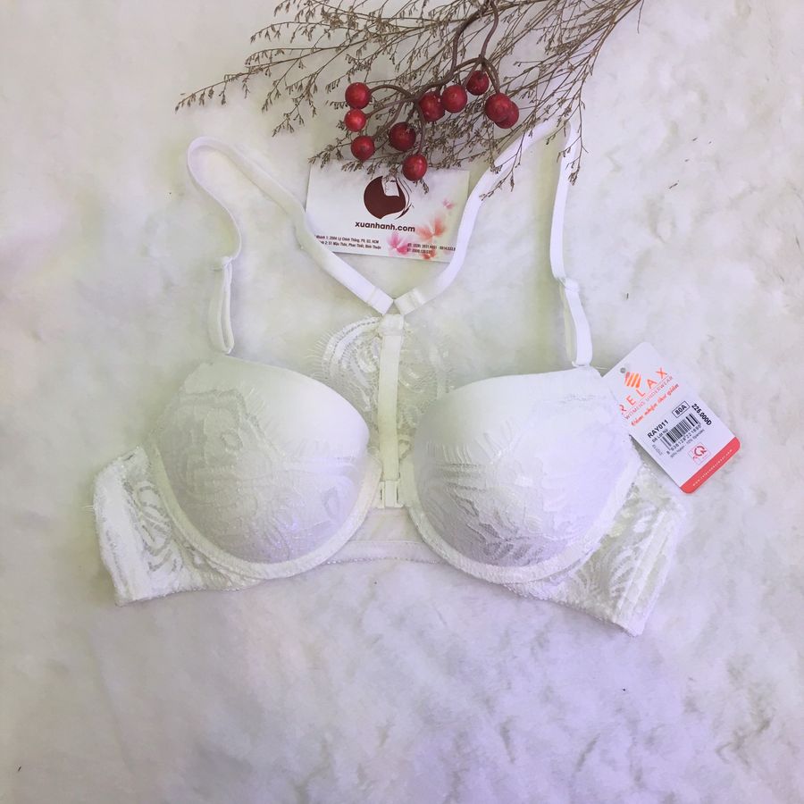 Áo ngực nữ Relax RAY011 demi phối ren, dây chéo sau quyến rũ B75
