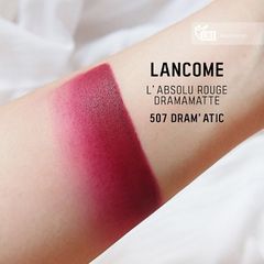 Son Lancome L'absolu Rouge Drama Matte #507 Dram'atic đỏ mận siêu sang, mini