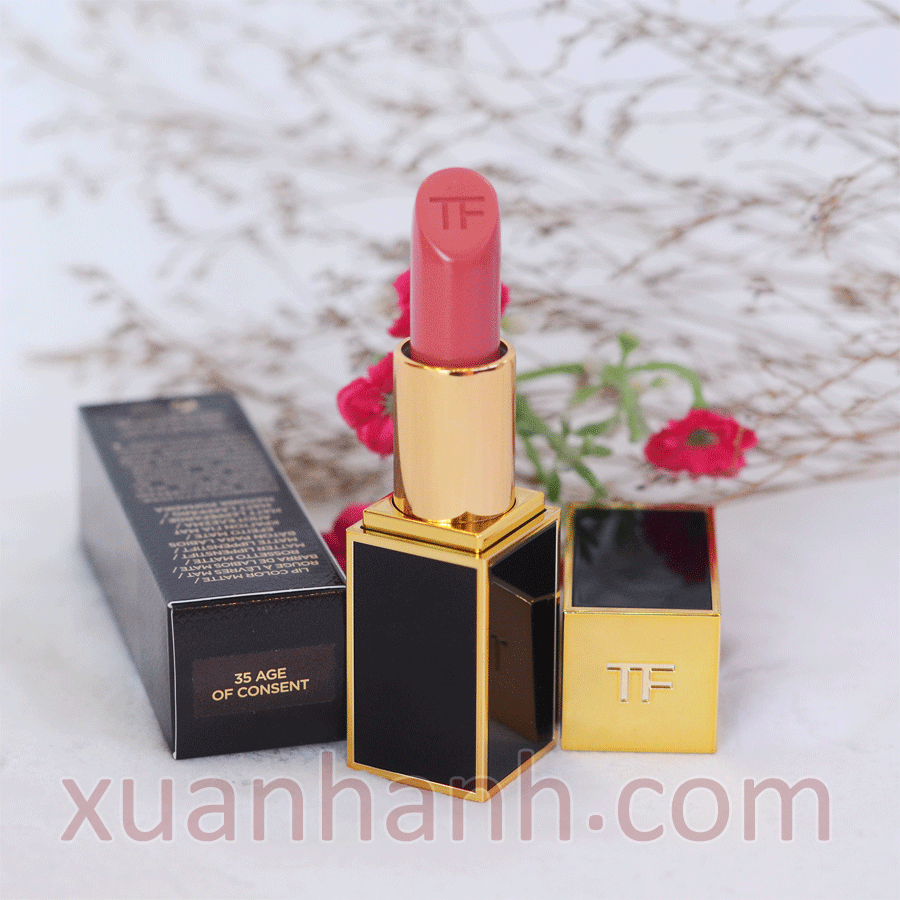 Son Tom Ford Lip Color Matte son lì thượng hạng cam ánh đất #35 Age Of Consent