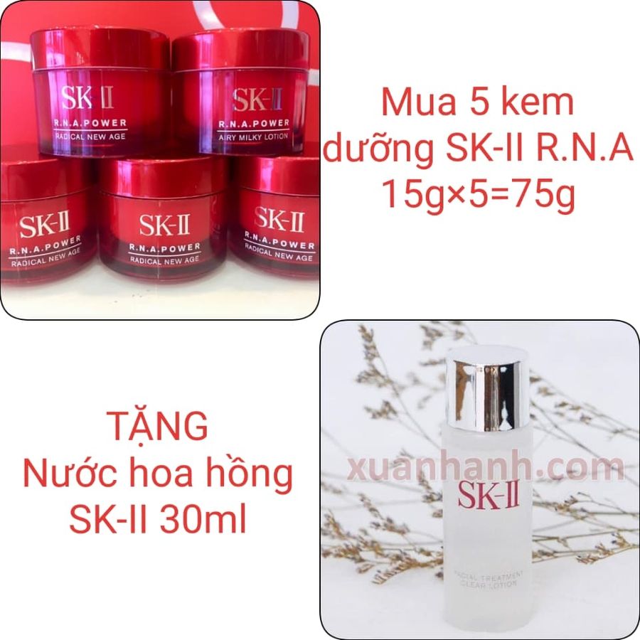 Combo kem dưỡng SK-II R.N.A Power chống lão hóa, săn chắc da 15gx5=75g