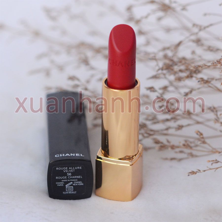 Son Chanel Rouge Allure Velvet son lì, lâu trôi, lên màu tốt #56 đỏ cổ điển ( unbox)