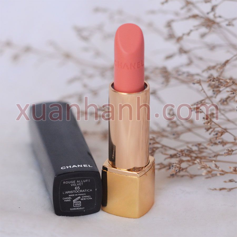 Son Chanel Rouge Allure Velvet son lì, lâu trôi, lên màu tốt #65 cam nude trầm ( unbox)