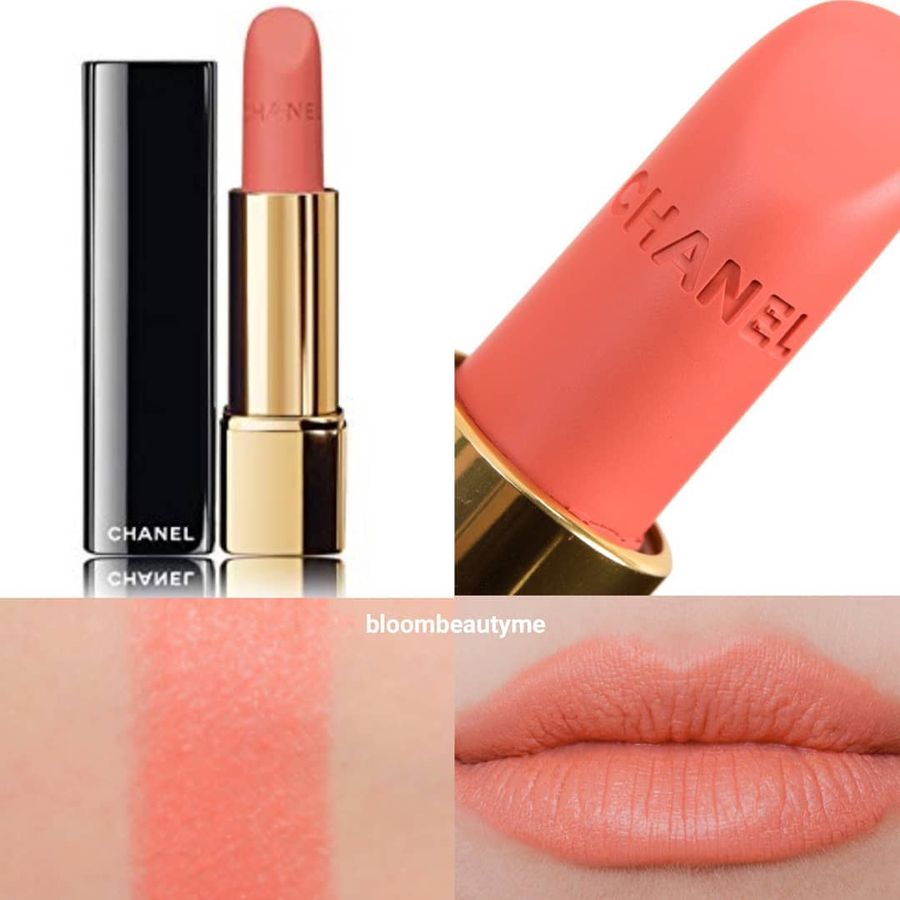 Son Chanel Rouge Allure Velvet son lì, lâu trôi, lên màu tốt #65 cam nude trầm ( unbox)