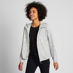 Áo gió nữ Uniqlo chống nắng, cản mưa, gió, bụi siêu thoáng, #02 Light Gray (New)