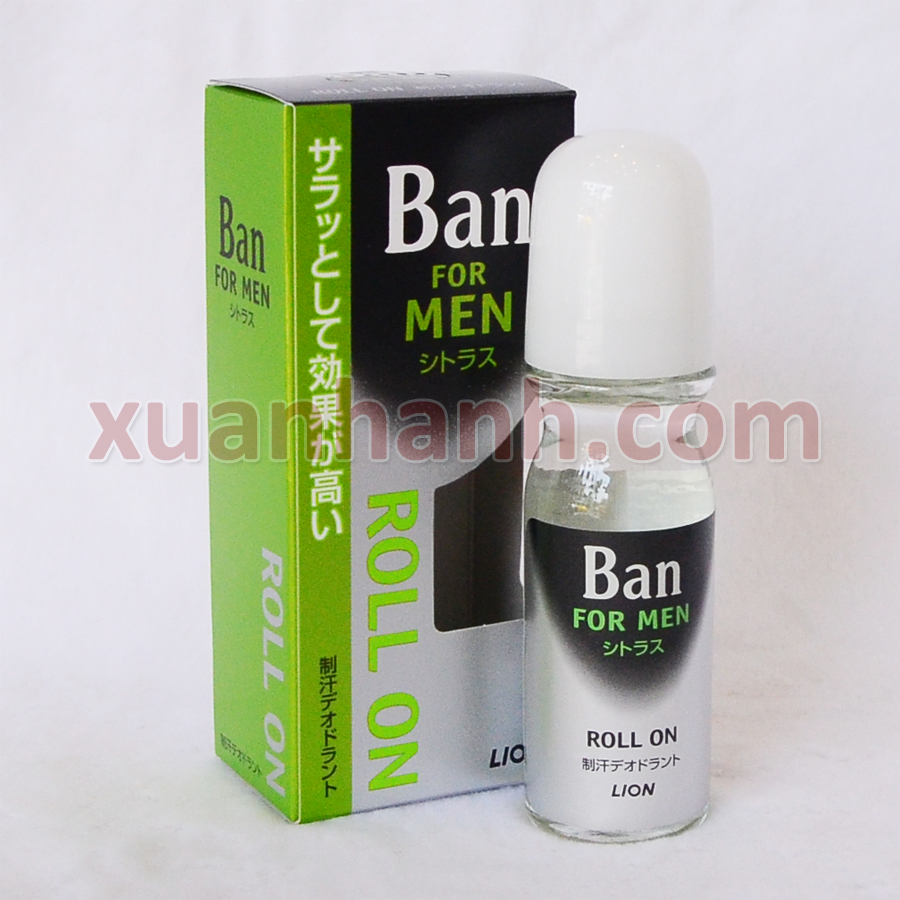 Lăn khử mùi nam Lion Ban For Men khử mùi, ngăn mồ hôi tươi mát, dễ chịu