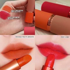 Cặp son Espoir Gentle Matte Limited, hot trend, cam cháy và hồng đỏ