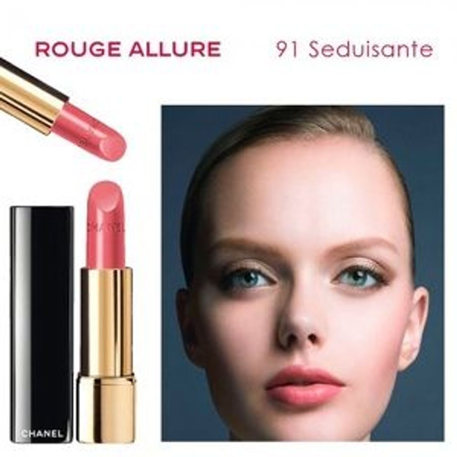 Son Chanel Rouge Allure Velvet mềm mượt, lâu trôi, lên màu tốt #91 hồng môi tự nhiên ( unbox)