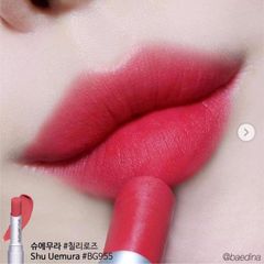 Son Shu Uemura Rouge Unlimited Matte lì mịn, #955 đỏ hồng ngọt ngào