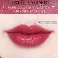 Son Estee Lauder Pure Color Envy #420 Rebellious Rose hồng đỏ nữ tính, tách set siêu đẹp